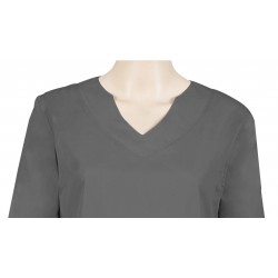 Curve Neck - Gray Color - Women Basic Scrub