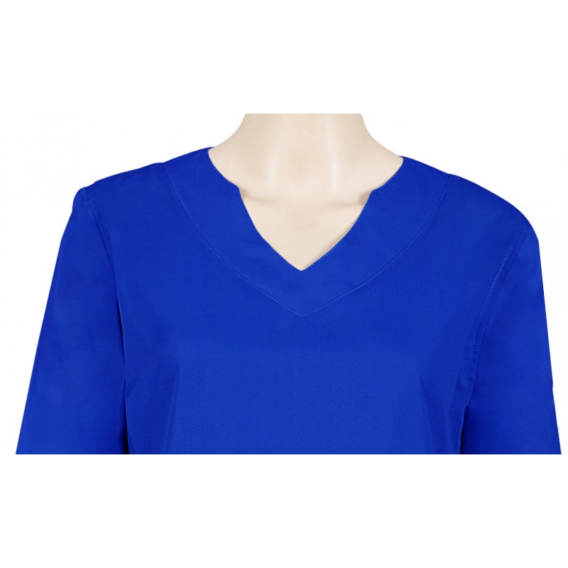 Curve Neck - Royal Blue Color - Women Basic Scrub