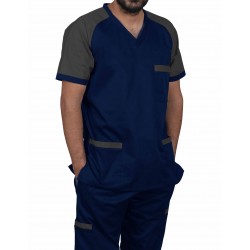 OT Uniform Navy Grey nursing dress medical scrub