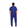 Male Classic Scrub - Navy Color - White Piping